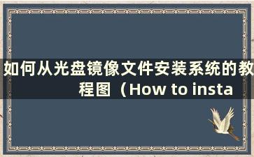 如何从光盘镜像文件安装系统的教程图（How to install a system from a CD image file）